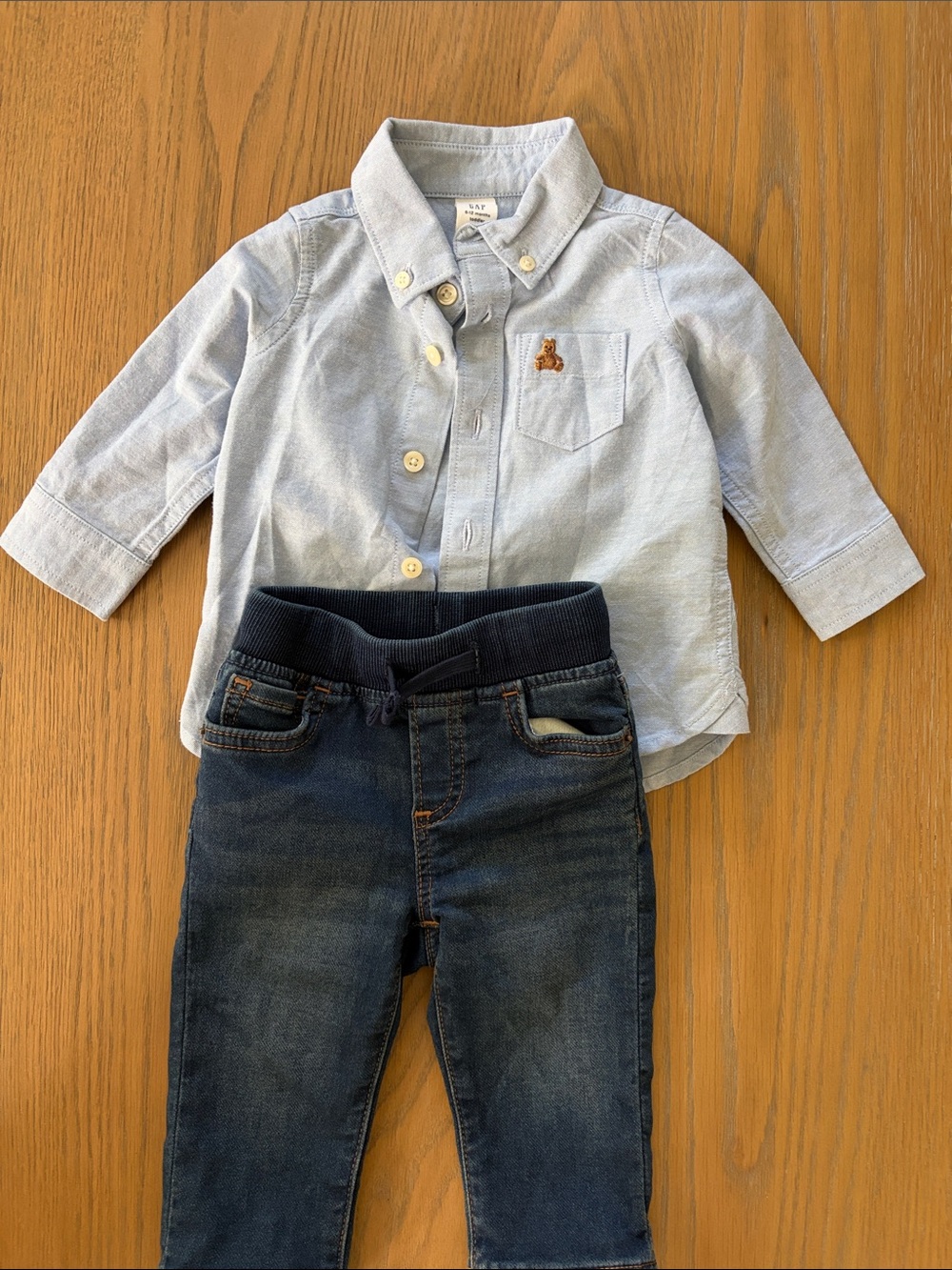 GAP 6-12 jeans and button down. New montages